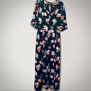 J for Justify floral maxi romper